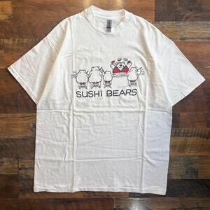 White Sushi Bears T-Shirt, Single Stitch, 1986